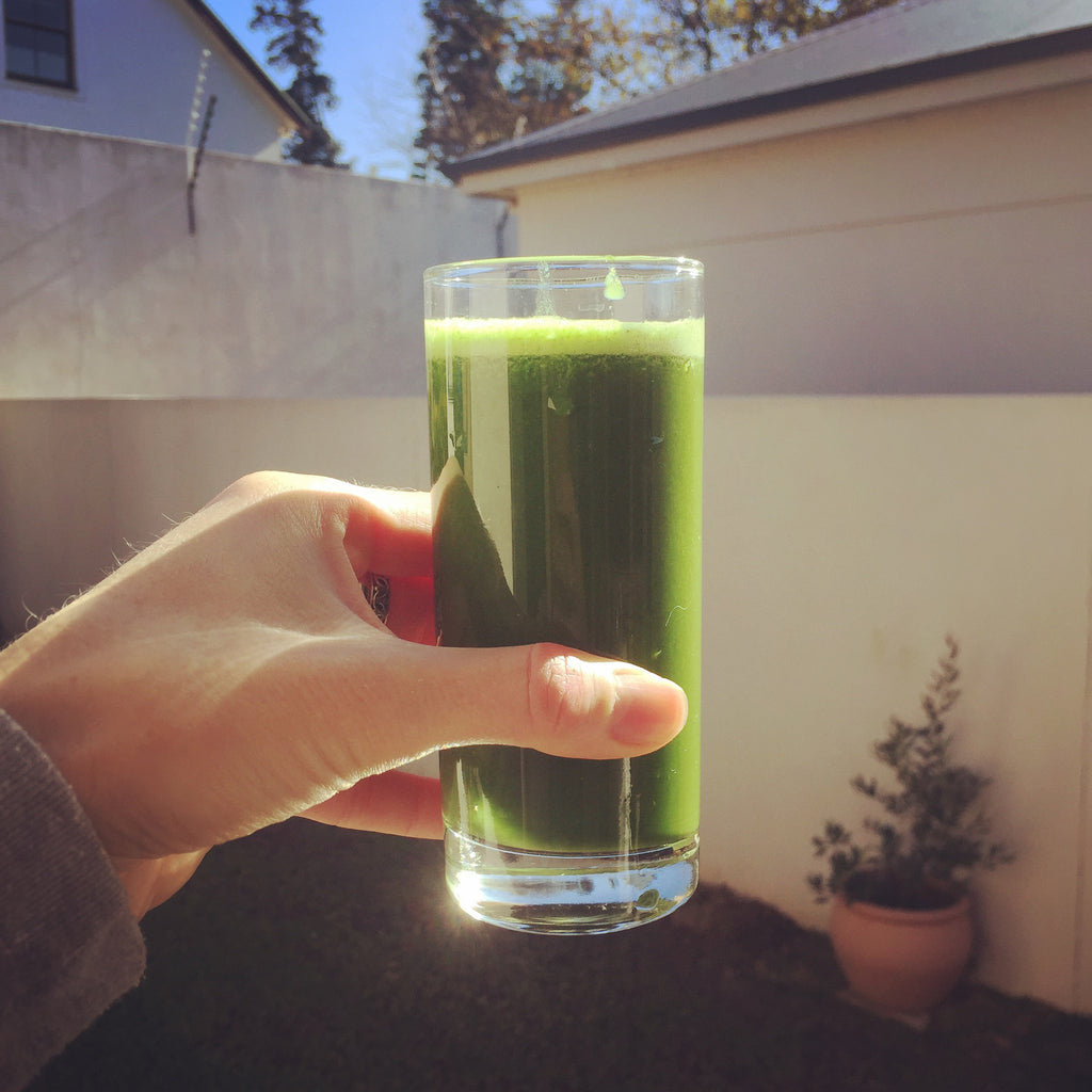 A green juice a day keeps the doctor away.